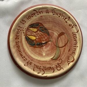 Glazed pottery 6” plate Knoxville Tennessee signed Weldon